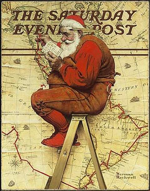 Papai Noel, por Norman Rockwell