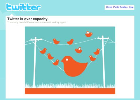 Twitter: O Twitter está sobrecarregado.